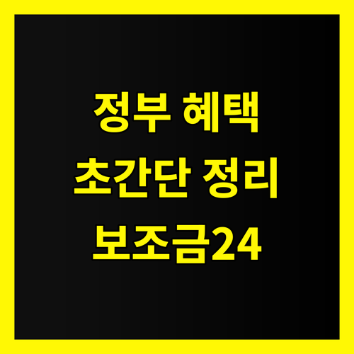 ๐ค ๋ณต์กํ ์ ๋ถ ํํ? ๋ณด์กฐ๊ธ24 ํ๋๋ก ์ด๊ฐ๋จ ์ ๋ฆฌ!