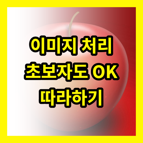 이미지 처리, 초보자도 쉽게 따라하는 방법
