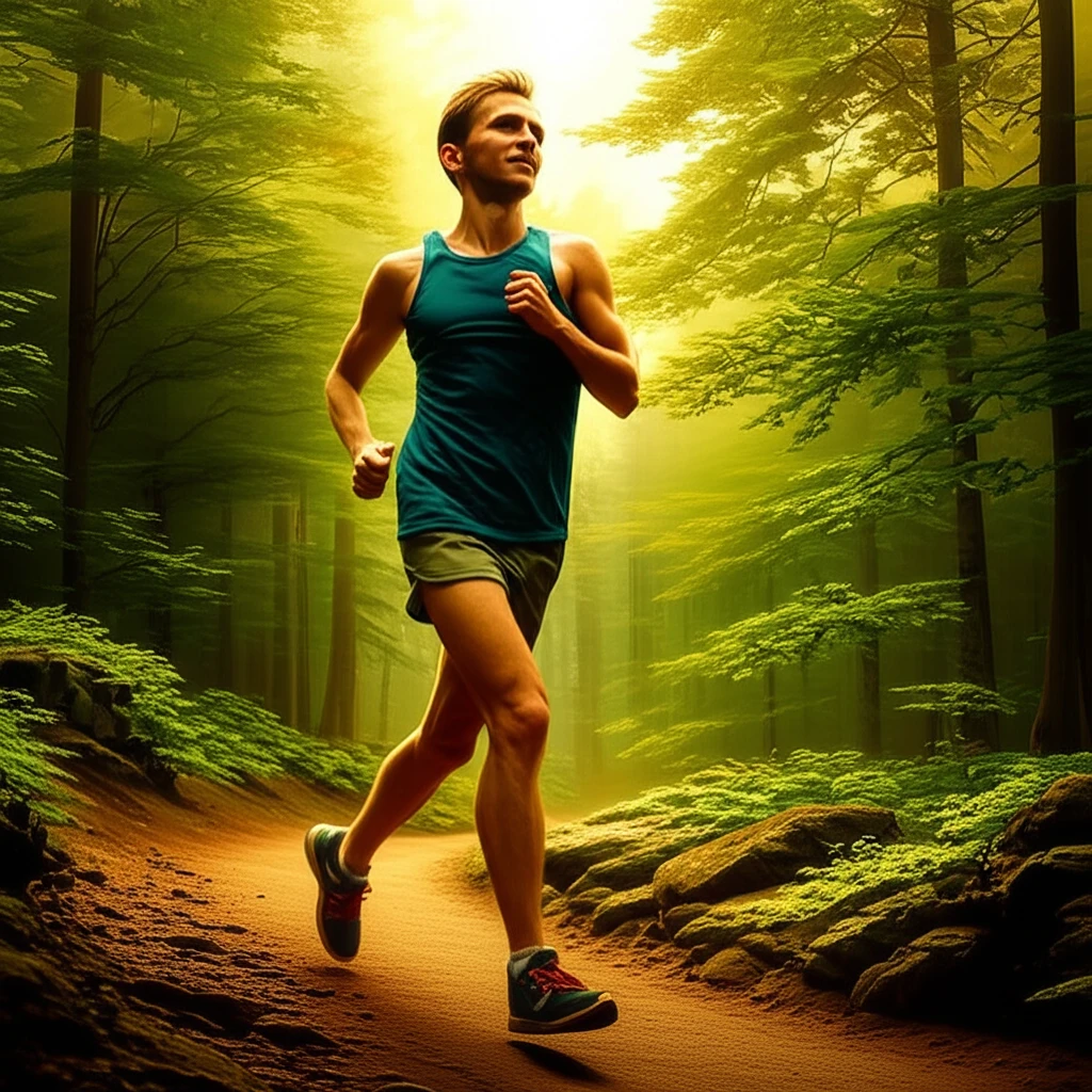 러닝으로 살아가는 삶의 기쁨을 상징하는 이미지