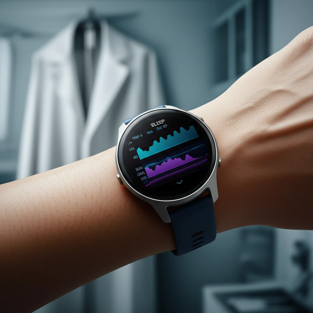 의료용 수면 검사와 러닝워치 데이터의 차이를 설명하는 이미지