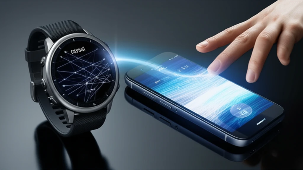 러닝워치 GPS 신호 수신 및 AGPS 데이터 동기화 개념도