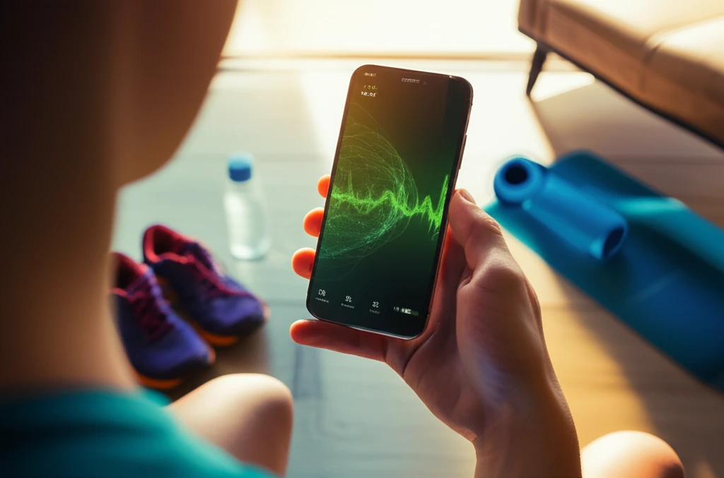 HRV 추이 그래프와 훈련 강도 조절 관계를 보여주는 다이어그램