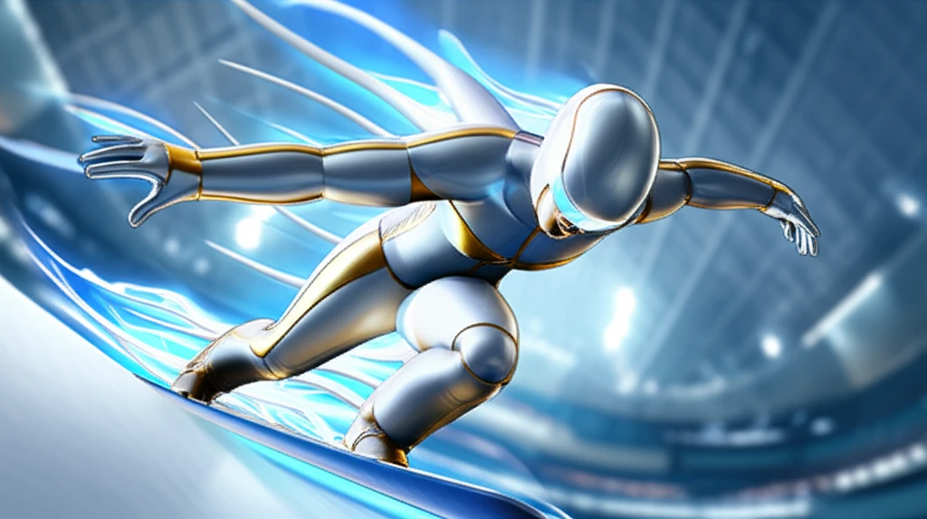 최가온 3차 시기 900도 고난도 기술 성공 순간. 공중에서 보드를 잡은 손과 회전하는 몸, 눈 위로 떨어지는 착지의 긴박감이 담긴 35mm 실사 스냅샷.